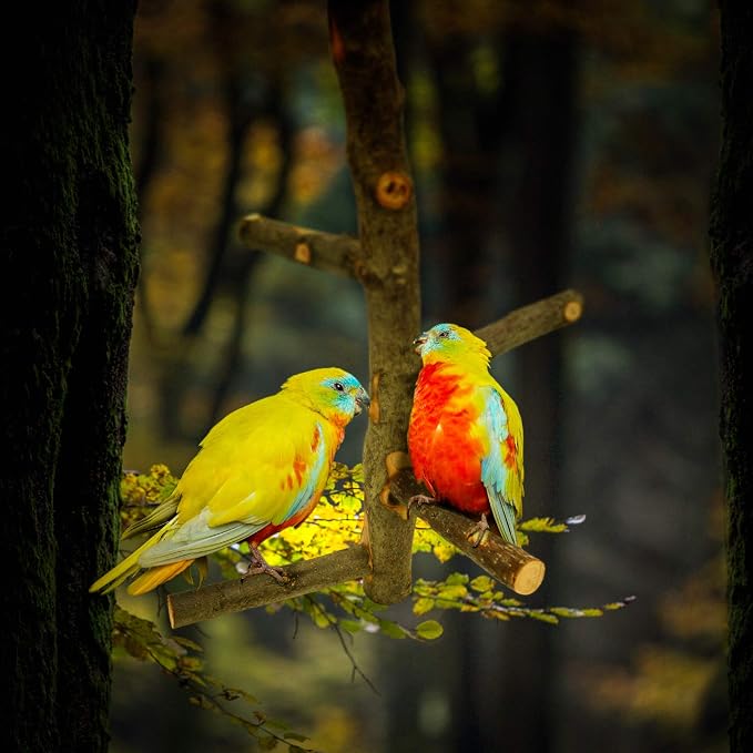 Bird Perch Nature Apple Hard Wood Stand, Parrot Stand Toy Branch Platform Paw - Image 7