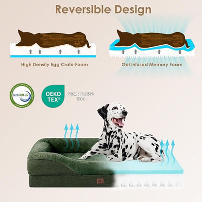 EHEYCIGA Orthopedic Dog Bed for Large Sized Dog, Waterproof Liner & Washable - Image 4