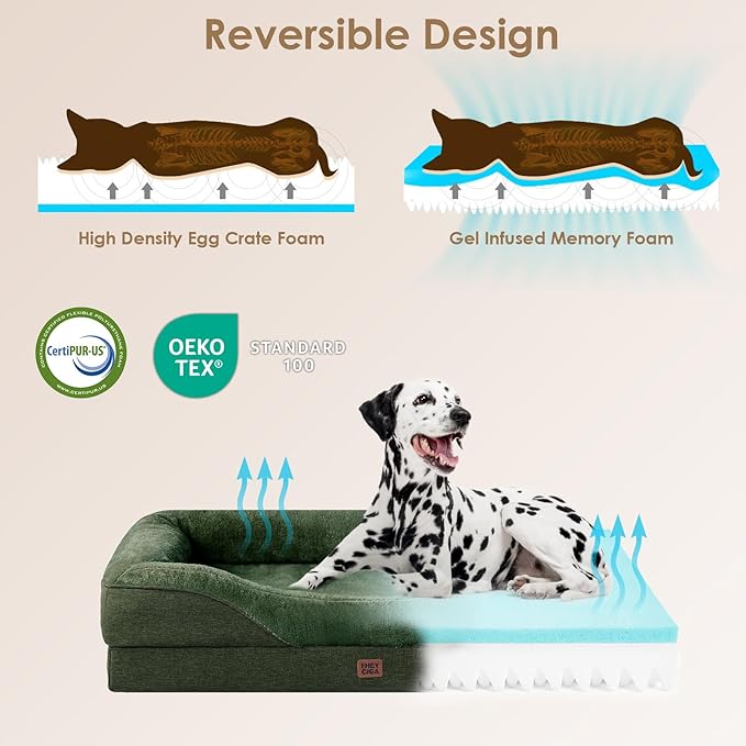 EHEYCIGA Orthopedic Dog Bed for Medium Dog, Waterproof Liner & Washable - Image 4