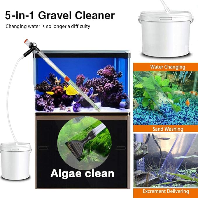 Aquarium Gravel Cleaner Siphon Fish Tank Vacuum Cleaner - Image 3