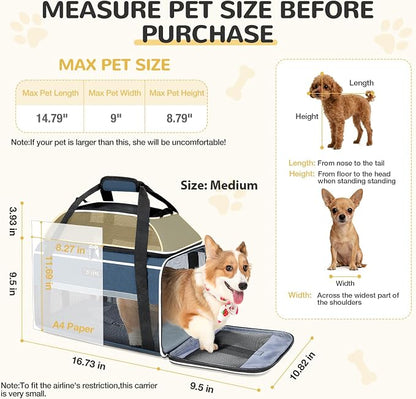 Lekereise Top-Expandable Pet Carrier 17x11x9.5 Inch Alaska Hawaiian Airline - Image 3