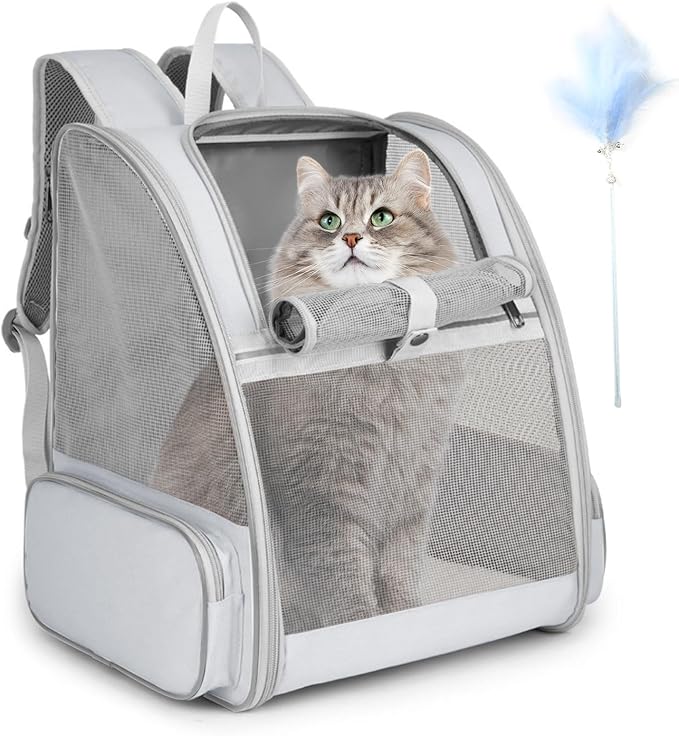 Cat Backpack Carrier, Large Pet Carrier Backpack by SSAWcasa