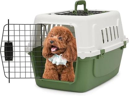 MoNiBloom 22-Inch Dog Crate Plastic 2-Door Top Loading Cat Carrier, Hard-Sided by Monibloom