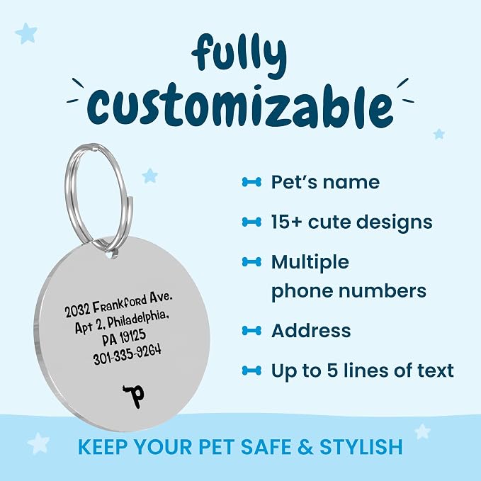 PawFurEver Custom Engraved Pet ID Tag – Personalized Dog Name Tag - Image 3