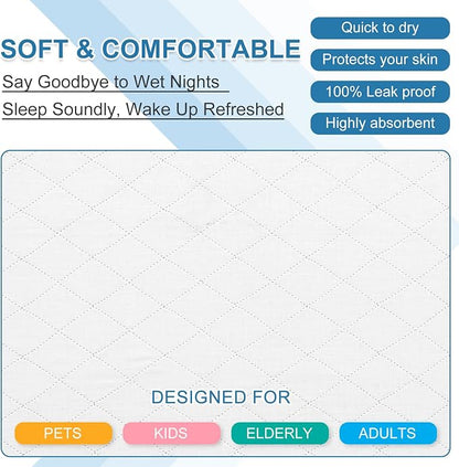 OUTCREATOR® Washable Bed Pads 34" x 36", Incontinence Mattress Protector - Image 5