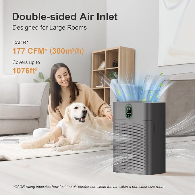 MORENTO Air Purifier for home Large Rooms up to 1076 ft2, Wi-Fi and Alexa - Image 4