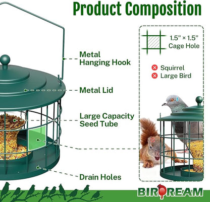 Squirrel Proof Bird Feeder, Metal Cage Bird Feeder - Image 4