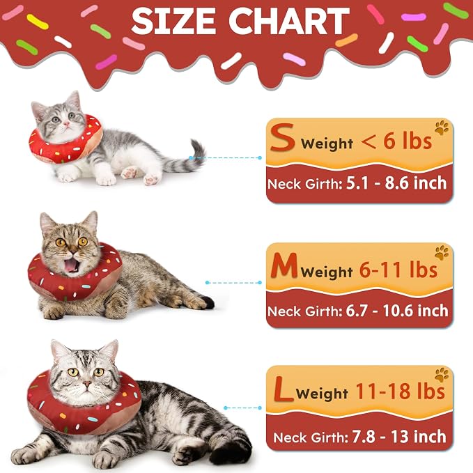 Cat Cone Collar Soft, Waterproof Cat Recovery Collars Spay Cones to Stop - Image 2