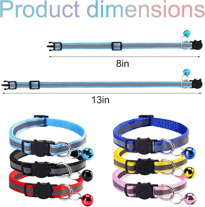 12 Pcs Reflective Breakaway Cat Collars - Image 2