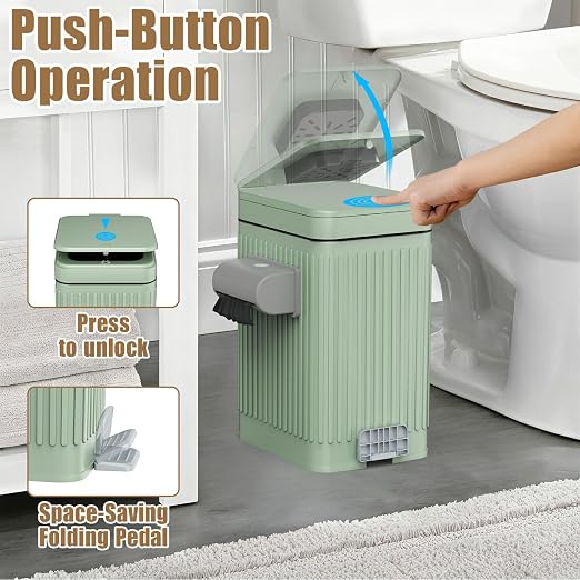 Dog Poop Trash Can for Outside & Indoor, 5L/1.3Gal Small Pet Waste Bin - Image 3