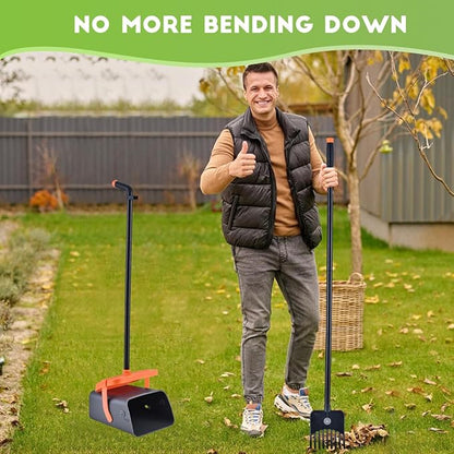 Dog Pooper Scooper Swivel Bin & Rake Kit - Image 4