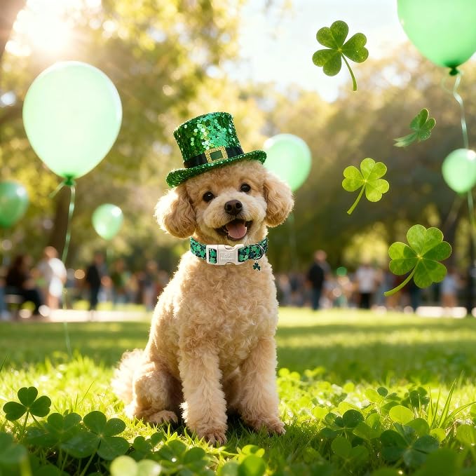 St Patricks Day Dog Collar for Large Dogs - Image 2