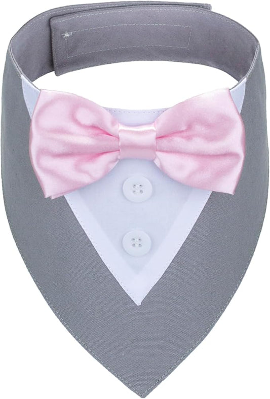 ADOGGYGO Formal Dog Tuxedo Wedding Pet Bandana Collar by ADOGGYGO