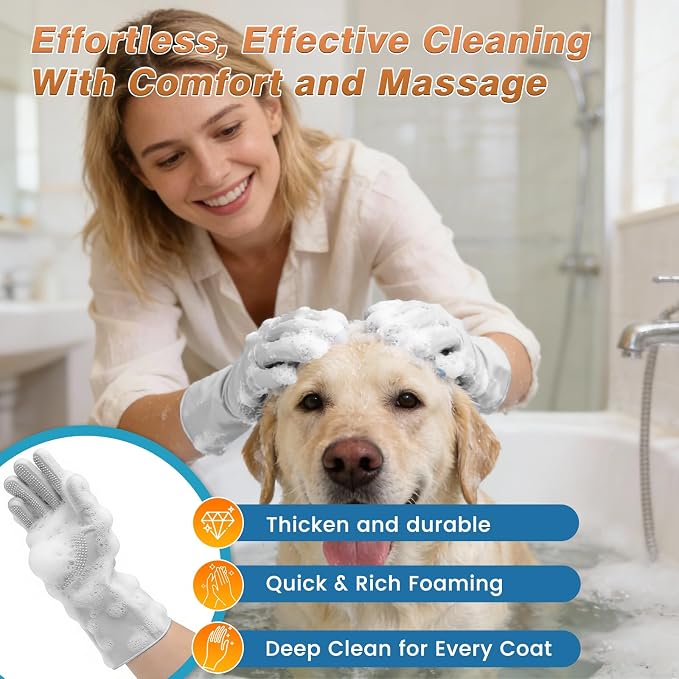 7PCS Pet Grooming Kit for Dogs and Cats，with Storage Bag & Includes Dog Washing - Image 3