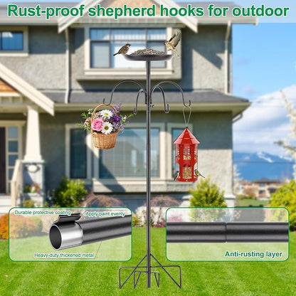 4-Hook Shepherds Hooks for Outdoor, Adjustable Garden Hook for Plant Baskets - Image 5