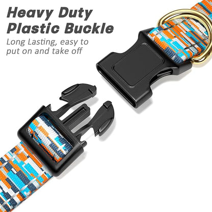 Reflective Dog Collar for Small Dogs, Cute Boho Adjustable Heavy-Duty Nylon - Image 4