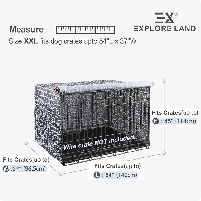Explore Land Pattern Dog Crate Cover - Image 2