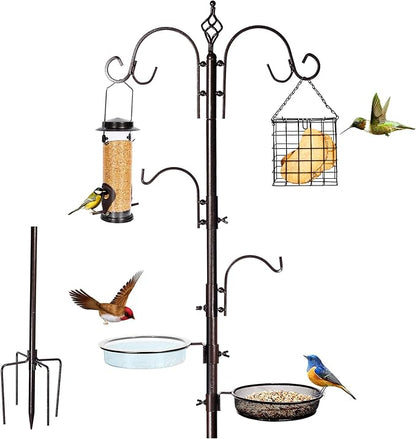 Bird Feeding Station Kit, 87 Inches Bird Feeder Pole by YINGYM
