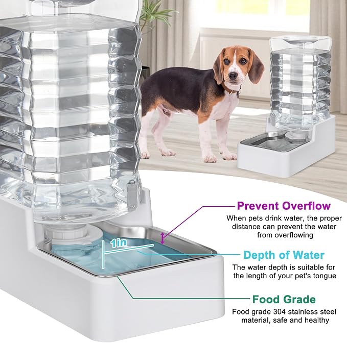 Automatic Pet Water Dispenser: 9L Gravity-Fed Stainless Steel Bowl - Image 5