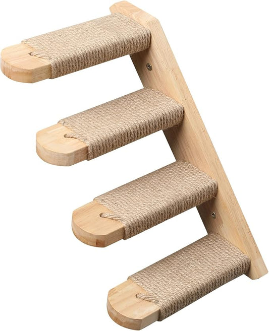 FUKUMARU Cat Climbing Shelf Wall Mounted, Four Step Cat Stairway by FUKUMARU