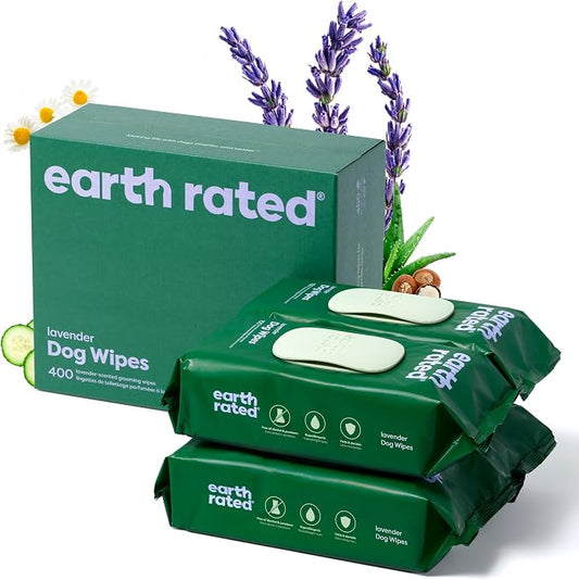 Earth Rated Dog Wipes, Hypoallergenic, Cleaning and Hydrating, by EarthRated