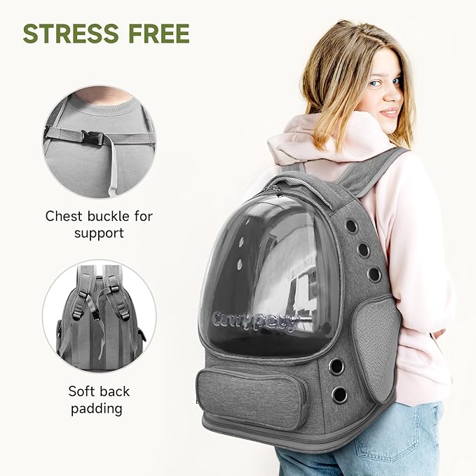 Cat Backpack Carrier, Breathable Cat Carrier Large Space Bubble Pet Backpack - Image 5