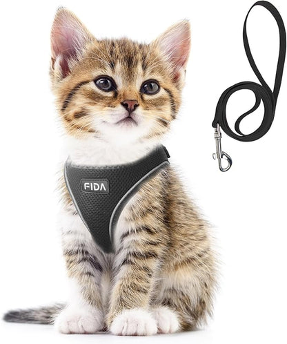 Fida Cat Harness and Leash Set for Walking Kitten and Puppy, Escape Proof by Fida