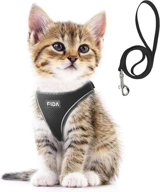 Fida Cat Harness and Leash Set for Walking Kitten and Puppy, Escape Proof by Fida