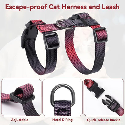 Cat Harness and Leash Set, 3-in-1 Escape Proof Adjustable, Comfortable Soft - Image 3