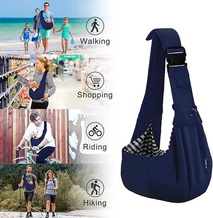 PETLOFT Reversible Dog Cat Sling Carrier, Small Dog Carrier, Adjustable Dog - Image 7