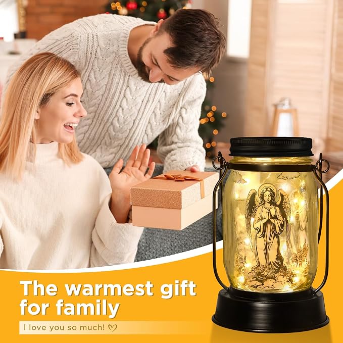 kyoryuger Guardian Angel Gifts for Women/Men Angel Praying Solar Lantern Mom - Image 3