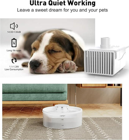 NPET DF10 Dog Water Fountain, 170oz/1.3Gallon/5L Large Automatic Pet Water - Image 6