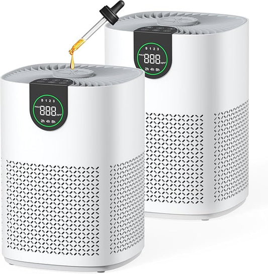 VEWIOR 2 Pack Air Purifiers for Home, Air Purifiers for Bedroom Large Room up by VEWIOR