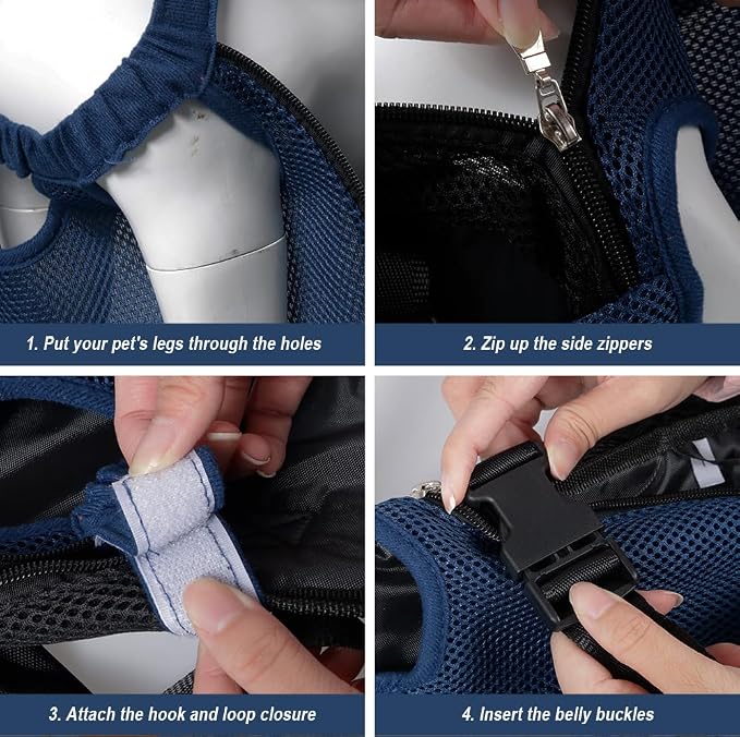 FEimaX Dog Carrier Backpack Pet Legs Out Front Cat Travel Bag, Adjustable Puppy - Image 5