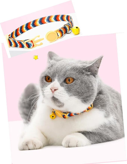 SOLMOONY Cute Cat Collar for Girl Boy, Colorful Breakaway Cat Collars - Image 2