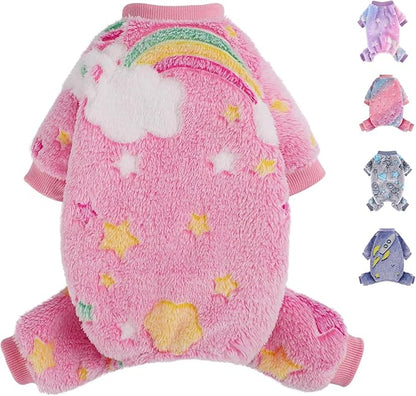 Dog Sweaters Small Girl Warm Fleece Pajamas, Cute Extra Small Dog Clothes by Unknown