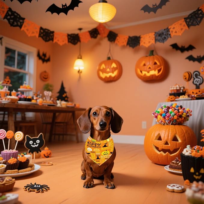 30 Pcs Halloween Thanksgiving Dog Bandanas Bulk Stitch Dog Bandanas - Image 5