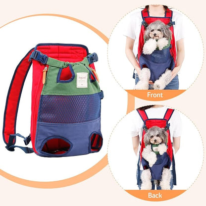 Dog Carrier Backpack, Pet Front Carrier Backpack Legs Out Dog Chest Carrier - Image 5