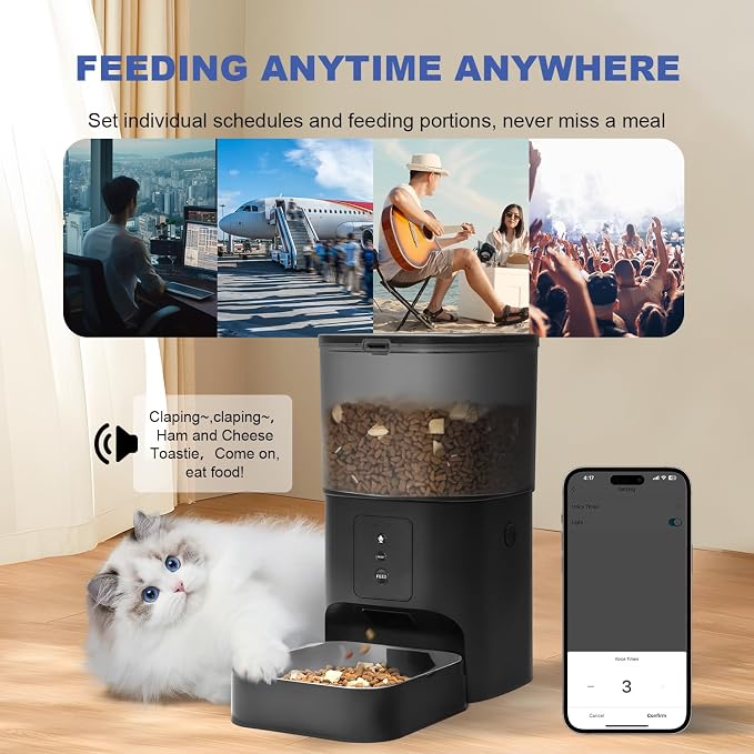 2.4G Automatic Cat Feeder, Cat Food Dispenser - Image 3