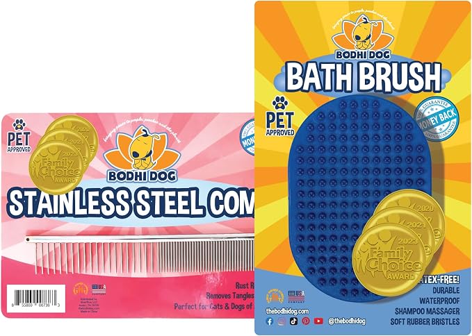 Bodhi Dog Stainless Steel Comb & Shampoo Brush by BodhiDog