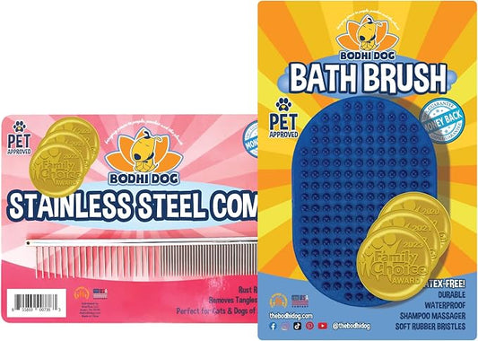 Bodhi Dog Stainless Steel Comb & Shampoo Brush by BodhiDog