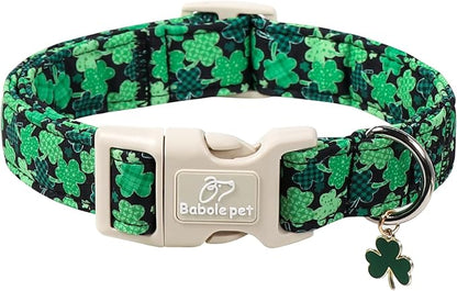 St Patricks Day Dog Collar for Medium Dogs by Babolepet