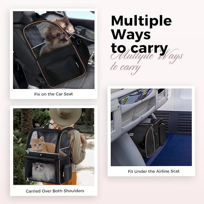 Lekebobor Double Cat Backpack Carrier - Image 5