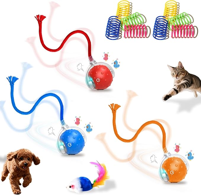 3-Pack Interactive Cat Toys Ball by Petayouj