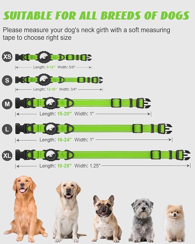 Joytale Airtag Dog Collar, Reflective Pet Collar - Image 6