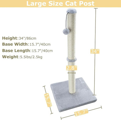 Dimaka 34" Tall Cat Scratching Post - Image 2