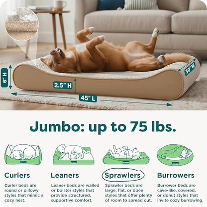 FurHaven Orthopedic Dog Bed for Large Dogs, Luxe Lounger Contour Mattress - Image 3