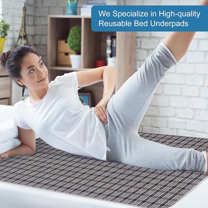 OUTCREATOR® Washable Bed Pads 34" x 56", Incontinence Mattress Protector - Image 7