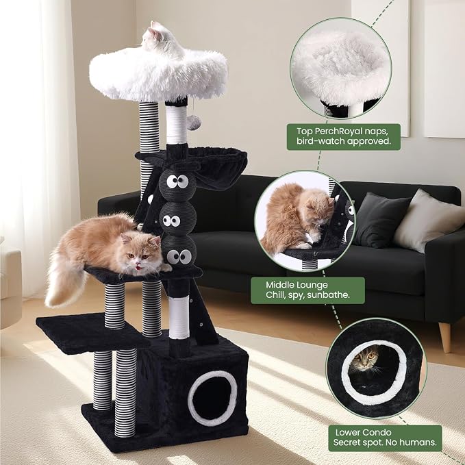 Cat Tree, 50.7in Multi-Level Cat Tower - Image 8