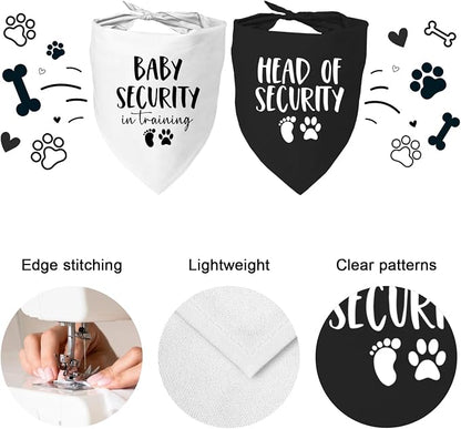 2 Pack Baby Security in Training and Head of Security, Dog Bandanas - Image 4